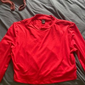 Red Crop top from Shein, S: M